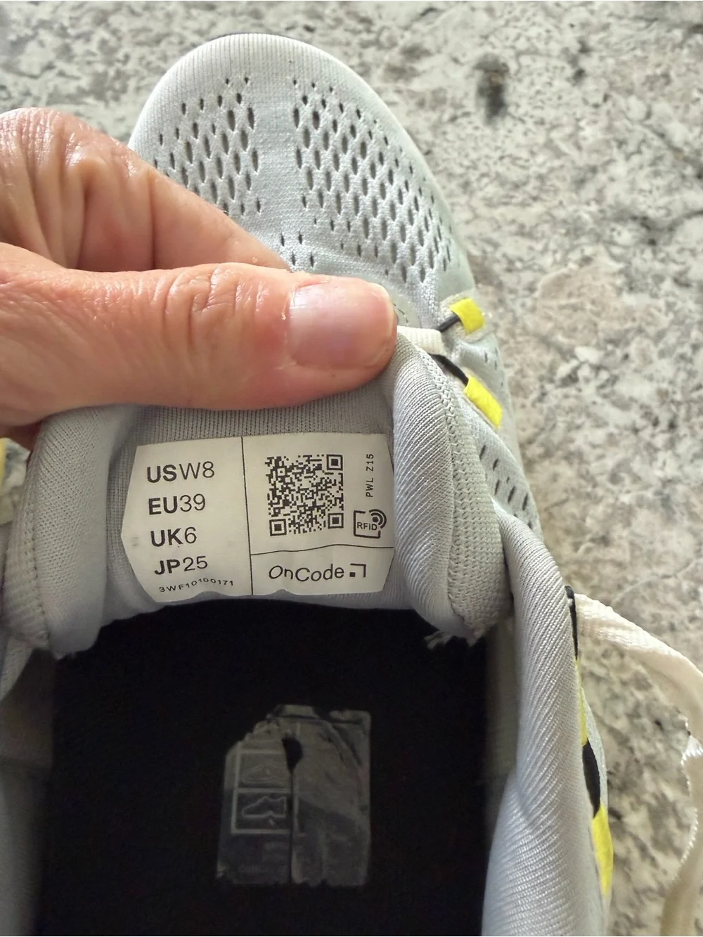Light Gray and Yellow Women's Athletic Shoes